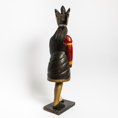 Lot 196 - Carved and Polychrome Painted Native American Chief Tobacconist Figure