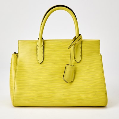 Lot 1211 - Louis Vuitton Lime Green Epi Leather 'Marly' Bag