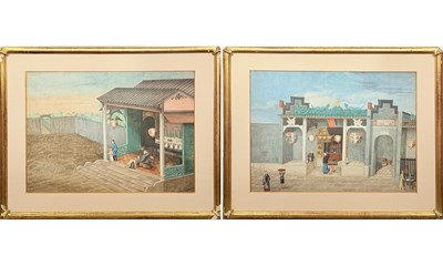 Lot 134 - Two Chinese Export Paintings