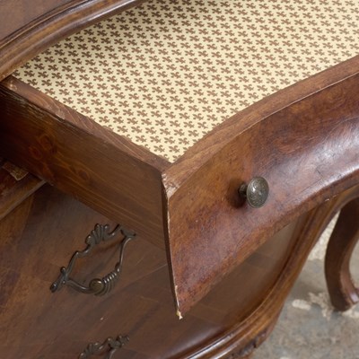Lot 26 - Marquetry Bombe Chest