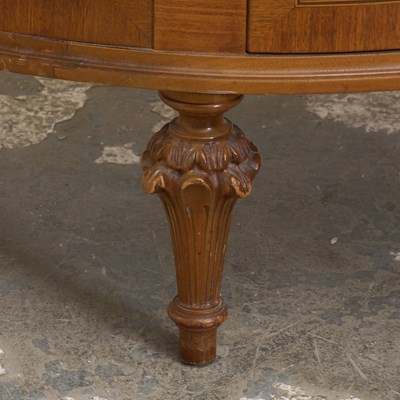 Lot 18 - Marble Top Demilune Cabinet