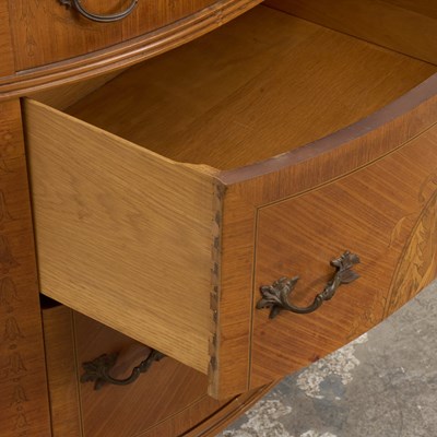 Lot 18 - Marble Top Demilune Cabinet