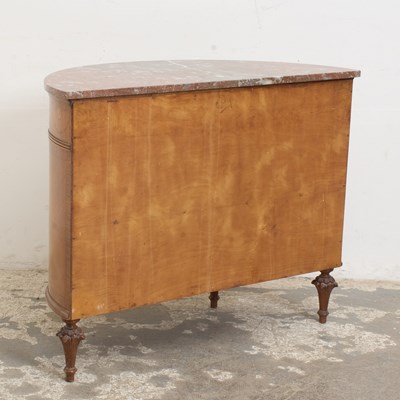 Lot 18 - Marble Top Demilune Cabinet