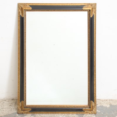 Lot 61 - Partial Gilt and Black Painted Mirror