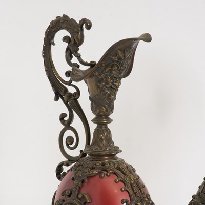Lot 39 - Pair of Baroque Style Metal Ewers