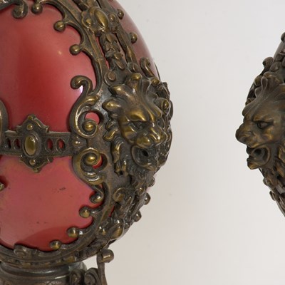 Lot 39 - Pair of Baroque Style Metal Ewers