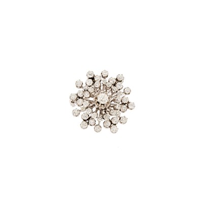 Lot 2091 - White Gold and Diamond Pendant-Brooch