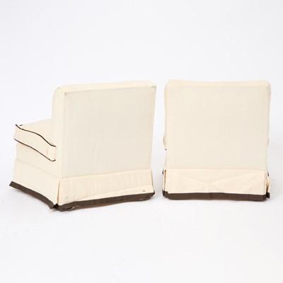 Lot 141 - Pair of Billy Baldwin Upholstered Slipper Chairs