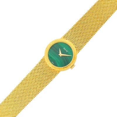Lot Piaget Gold and Malachite Wristwatch