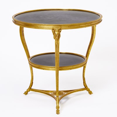 Lot Louis XVI Style Gilt Bronze and Granite Gueridon