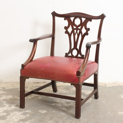 Lot 315 - George III Mahogany Open Armchair
