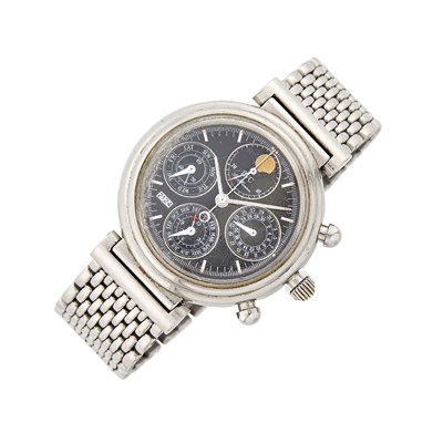 Lot 1051 - International Watch Co. Gentleman's Stainless Steel 'Divinci Perpetual Calendar' Chronograph Wristwatch, Ref. 3750