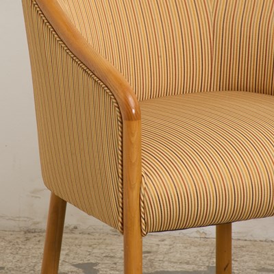 Lot 20 - Pair of Blonde Wood Tub Chairs