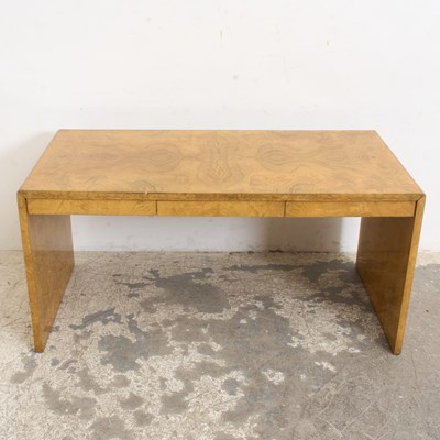 Lot 17 - Mid Century Modern Burlwood Desk