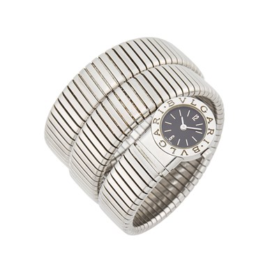 Lot 1054 - Bulgari Stainless Steel 'Serpenti' Wristwatch, Ref. BB19 1TS
