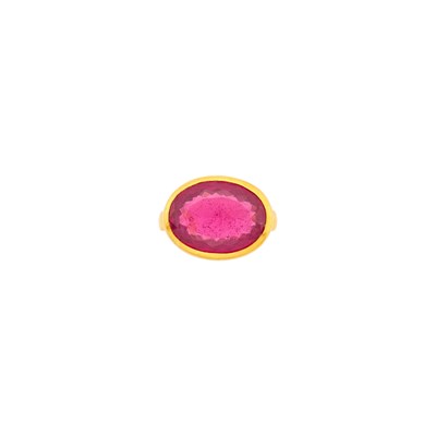 Lot 1139 - Gold and Rubellite Ring