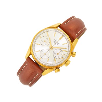 Lot 1038 - Heuer Gentleman's Gold 'Carrera' Wristwatch, Ref. 2456 S