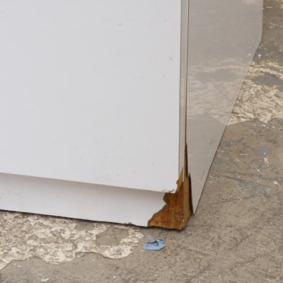 Lot 6 - Modern White Lacquer Two-Drawer Chest