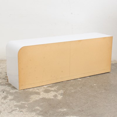 Lot 6 - Modern White Lacquer Two-Drawer Chest
