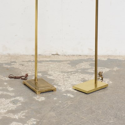Lot 11 - Two Gilt Metal Swing Arm Floor Lamps