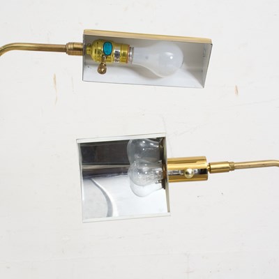Lot 11 - Two Gilt Metal Swing Arm Floor Lamps