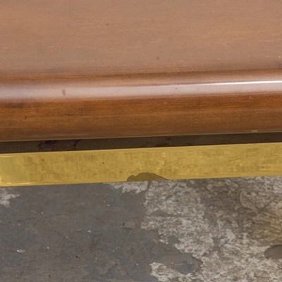 Lot 13 - Wood Top Metal Low Table
