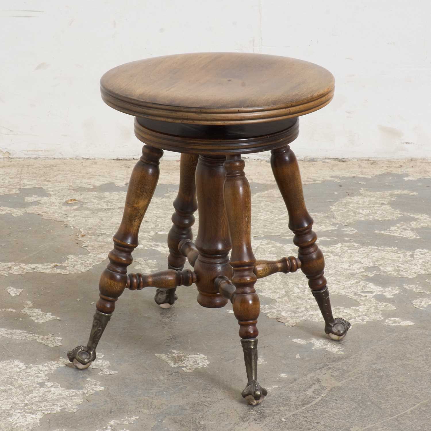 Lot 19 - Mahogany Stained Music Stool