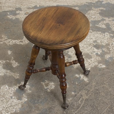 Lot 19 - Mahogany Stained Music Stool