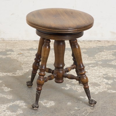 Lot 19 - Mahogany Stained Music Stool