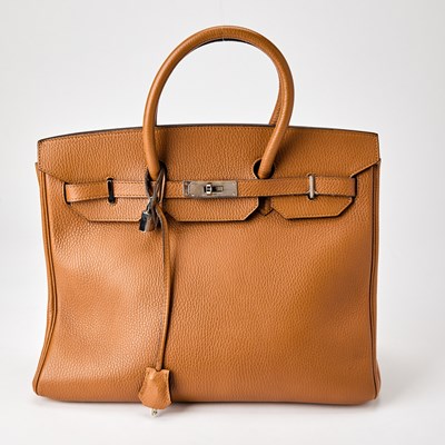 Lot Hermès Gold Clemence Leather Birkin 35 Bag