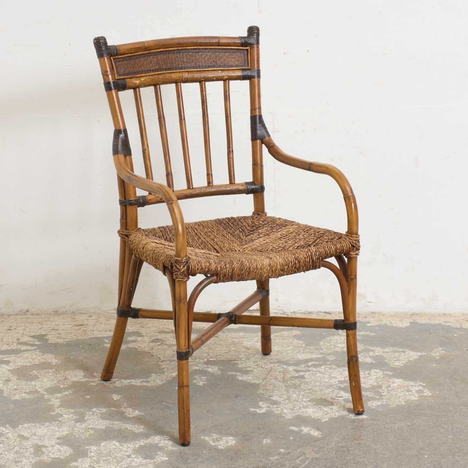 Lot 21 - Bamboo and Rattan Armchair