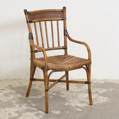 Lot 21 - Bamboo and Rattan Armchair