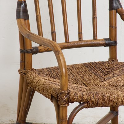 Lot 21 - Bamboo and Rattan Armchair