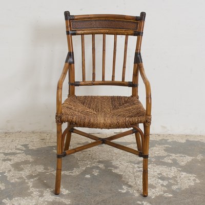 Lot 21 - Bamboo and Rattan Armchair