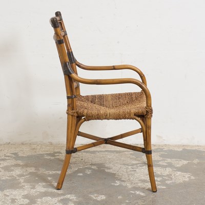 Lot 21 - Bamboo and Rattan Armchair