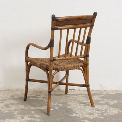 Lot 21 - Bamboo and Rattan Armchair