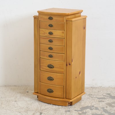 Lot 75 - Pine Jewelry Chest