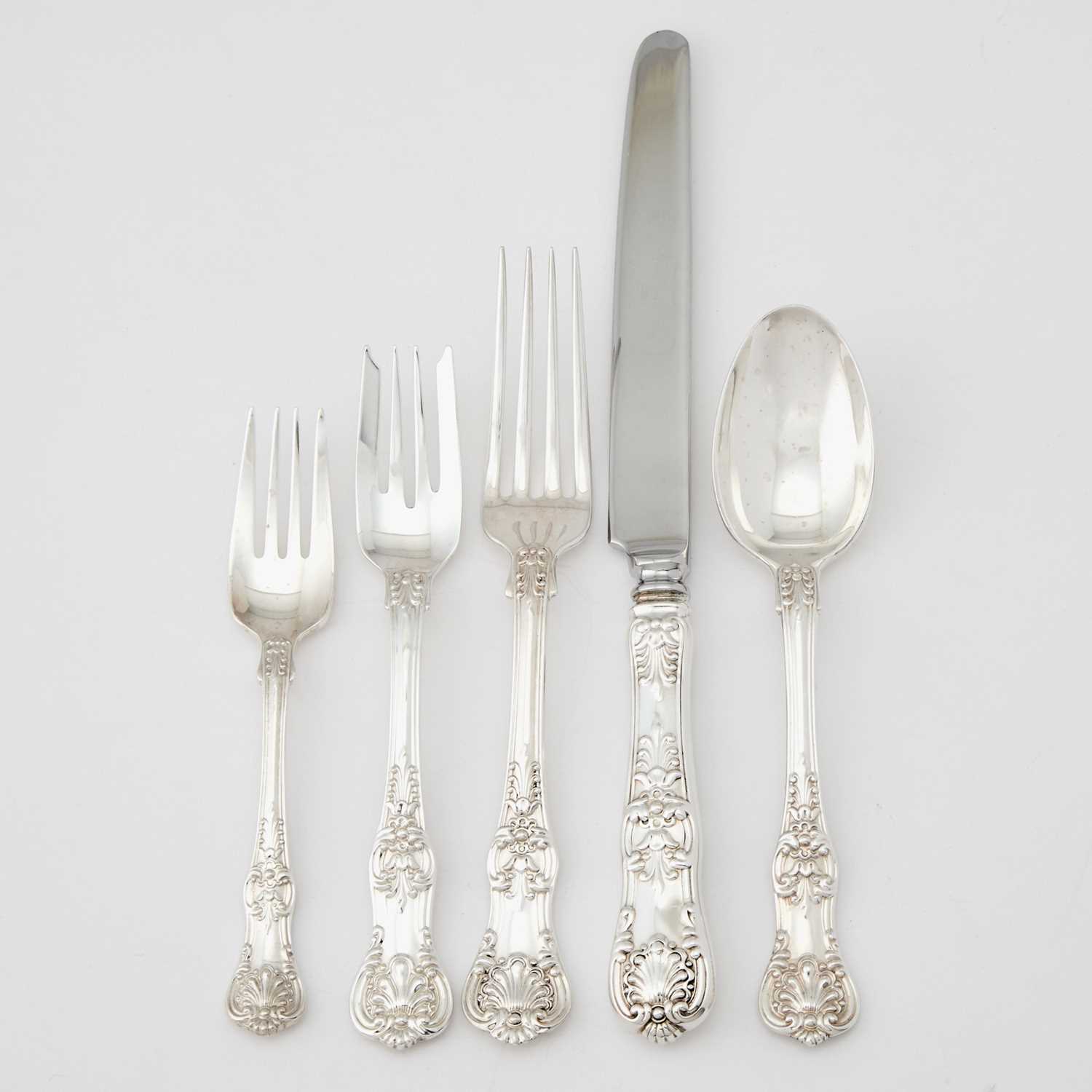 Lot 22 - Tiffany & Co. Sterling Silver “English King” Pattern Part Flatware Service
