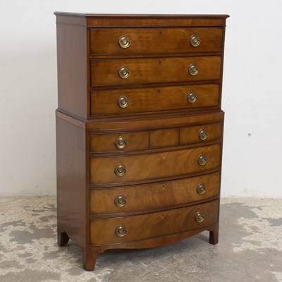 Lot 86 - English Mahogany Chest on Chest