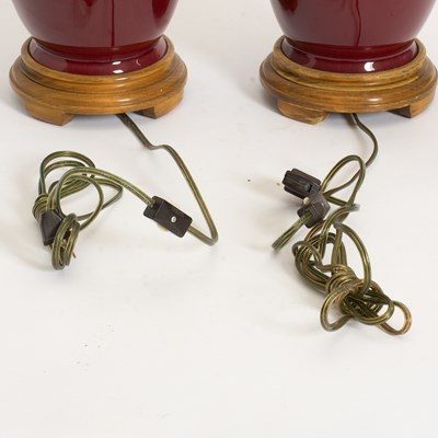 Lot 42 - Pair of Sang de Boeuf Vases