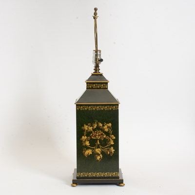 Lot 44 - Paint Decorated Metal Lamp