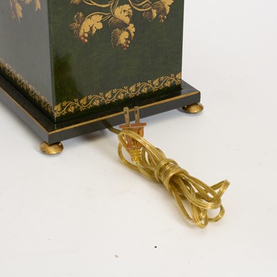 Lot 44 - Paint Decorated Metal Lamp