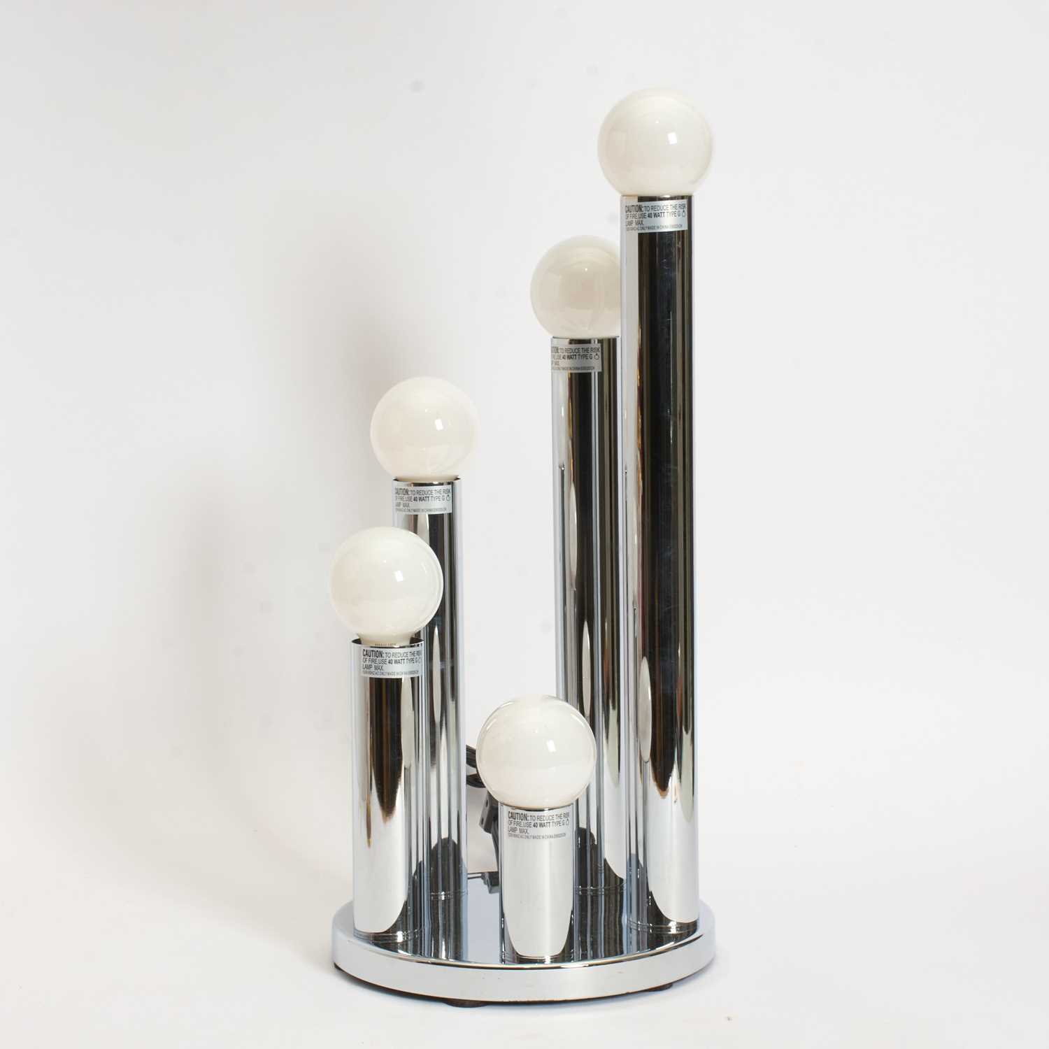 Lot 50 - Mid Century Modern Chrome Five-Light Lamp
