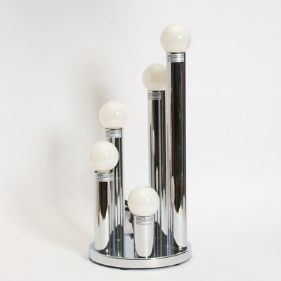 Lot 50 - Mid Century Modern Chrome Five-Light Lamp