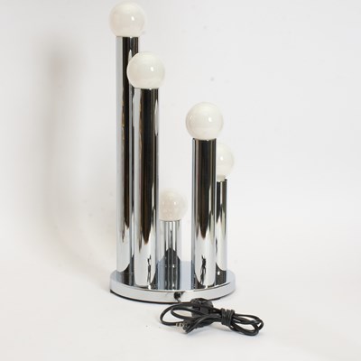 Lot 50 - Mid Century Modern Chrome Five-Light Lamp