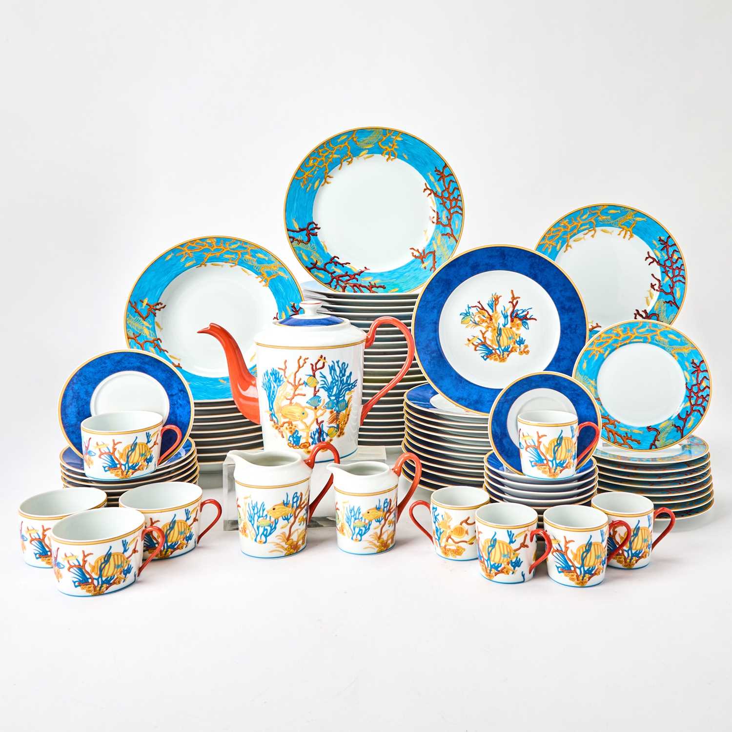 Lot 185 - Haviland Limoges Porcelain "Océane" Pattern Partial Dinner Service