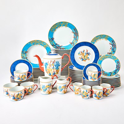 Lot 185 - Haviland Limoges Porcelain "Océane" Pattern Partial Dinner Service