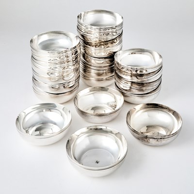 Lot 24 - Assembled Set of Thirty-Six Christofle Silver-Plated Small Bowls