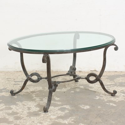 Lot 98 - Metal and Glass Low Table