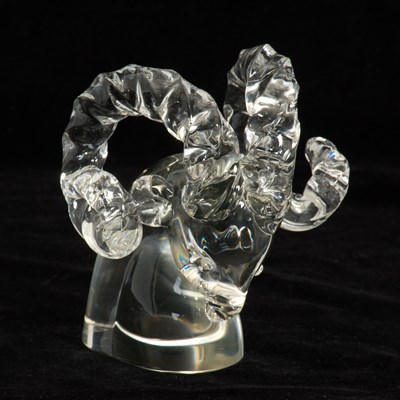 Lot 57 - Cartier Glass Ram Bust